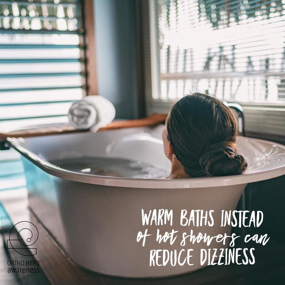 warm baths instead of hot showers