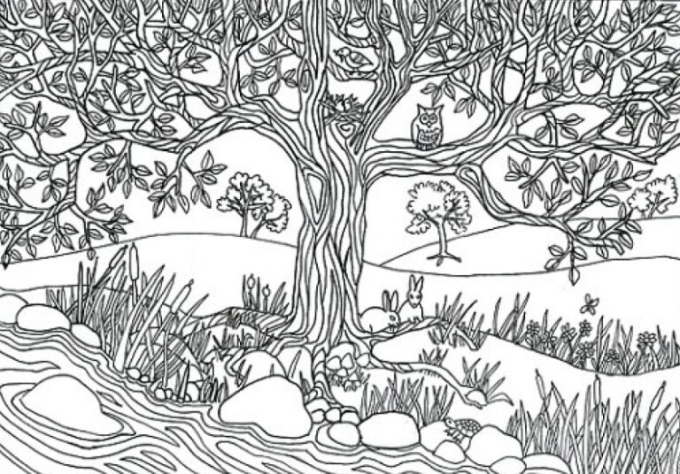 Preschool Printables of Nature Coloring Pages Free b3hca